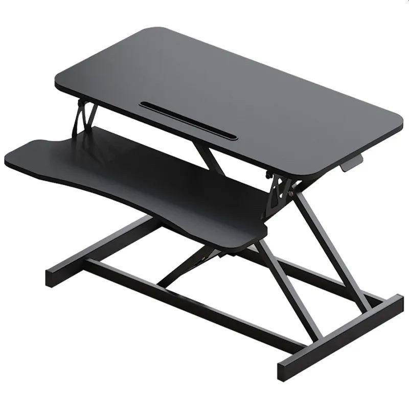 Masa ajustabila de birou Sit-Stand, lucru in picioare sau sezut, inaltime reglabila 14-51 cm, suport smartphone, cadru forma X - imagine 11